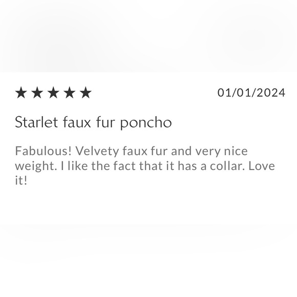 NWT Free People Starlett Faux Fur Poncho - Picture 7 of 9